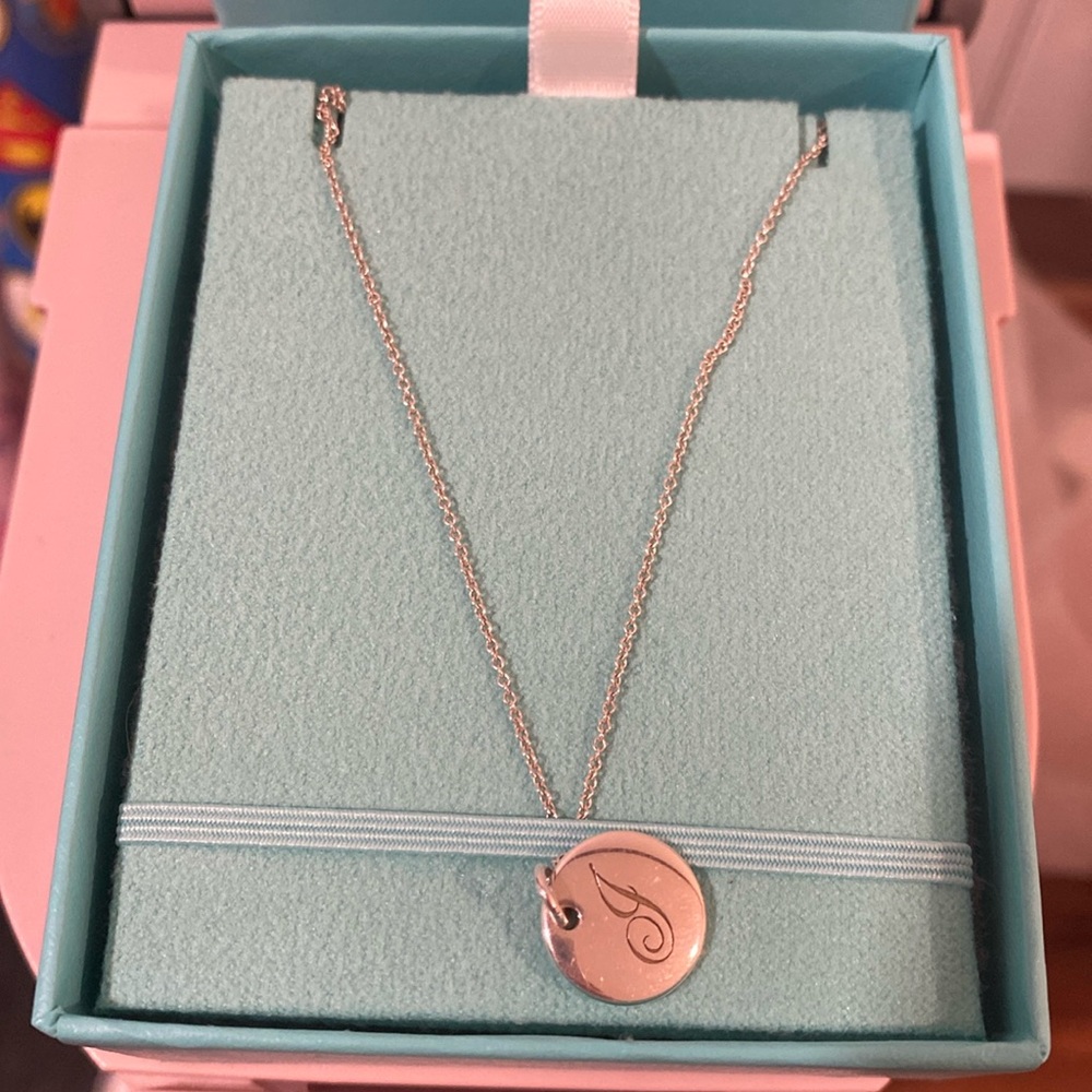 Tiffany Notes Alphabet disc charm pendant